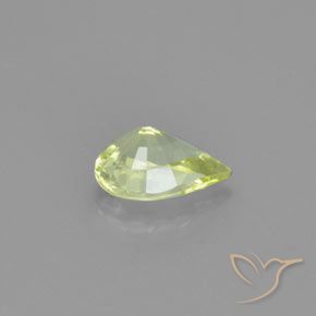 Crisoberillo Giallo chiaro naturale da 0.96 ct, Forma a pera, VVS