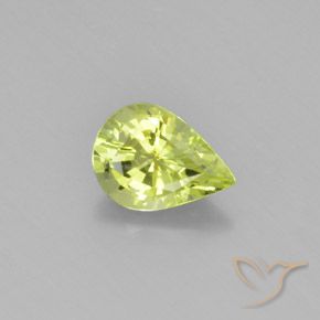 Crisoberillo Giallo Limone Chiaro naturale da 0,97 ct, Forma a pera, VS