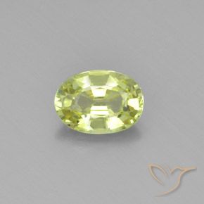 1.00ct Naturale Giallo chiaro Crisoberillo, Ovale, VVS