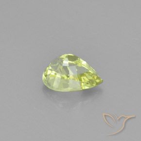 Crisoberillo Giallo chiaro naturale da 1.18 ct, Forma a pera, VVS
