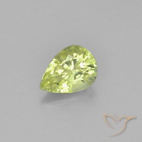 Crisoberillo Giallo chiaro naturale da 1.07 ct, Forma a pera, VVS