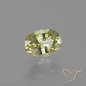 Crisoberillo Giallo chiaro verdastro naturale da 1.00 ct, Ovale, VVS-VS