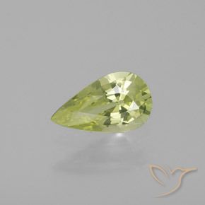 1.21ct Naturale Giallo chiaro Crisoberillo, Forma a pera, VVS-VS