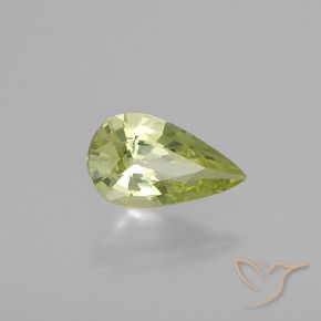 Crisoberillo Giallo chiaro naturale da 1.21 ct, Forma a pera, VVS-VS