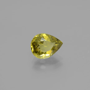 Crisoberillo Oro verdastro naturale da 1.38 ct, Forma a pera, VVS