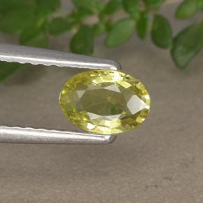 Crisoberillo Giallo mais chiaro naturale da 0.51 ct, Taglio ovale, VVS