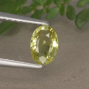 Crisoberillo Giallo mais chiaro naturale da 0.51 ct, Taglio ovale, VVS