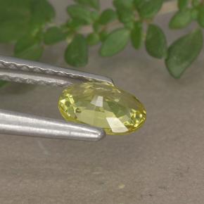 Crisoberillo Giallo mais chiaro naturale da 0.51 ct, Taglio ovale, VVS