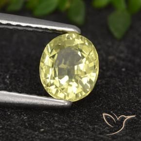 Crisoberillo Giallo medio-chiaro naturale da 0.82 ct, Taglio ovale, VVS