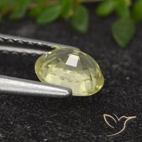 Crisoberillo Giallo medio-chiaro naturale da 0.82 ct, Taglio ovale, VVS
