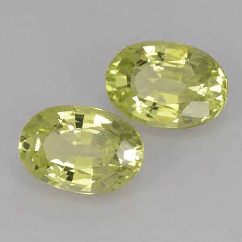 Gemme di Crisoberillo Giallo verdastro naturale da 1.26 ct, Taglio ovale, VVS