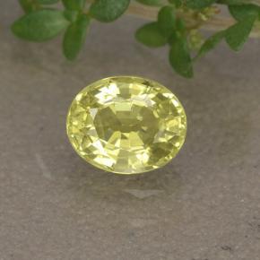 Crisoberillo Limone giallo naturale da 0.49 ct, Taglio ovale, VVS