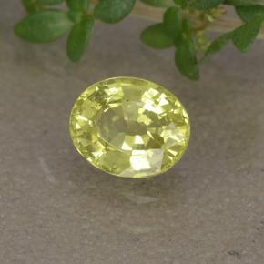 Crisoberillo Limone giallo naturale da 0.49 ct, Taglio ovale, VVS