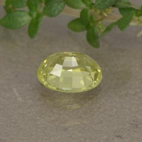 Crisoberillo Limone giallo naturale da 0.49 ct, Taglio ovale, VVS