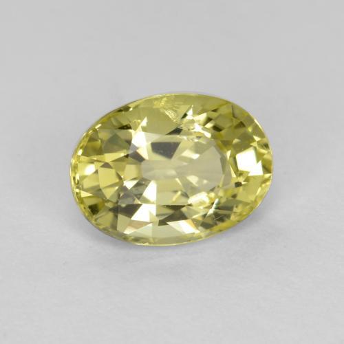 Crisoberillo naturale giallo da 0,92 ct, taglio ovale, VVS-VS