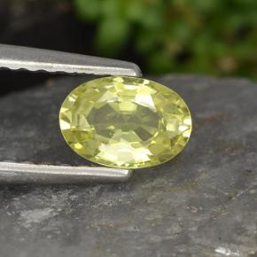 Crisoberillo naturale giallo da 0,54 ct, taglio ovale, VVS