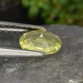 Crisoberillo naturale giallo da 0,54 ct, taglio ovale, VVS