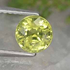Crisoberillo Giallo verdastro naturale da 1.21 ct, Taglio rotondo, VVS