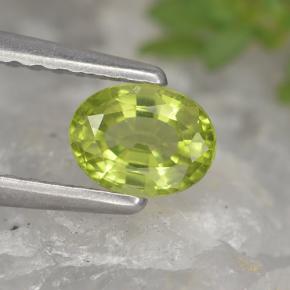 Crisoberillo Verde naturale da 0.42 ct, Taglio ovale, VVS