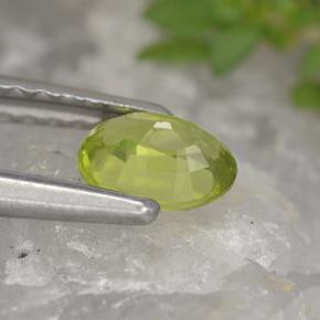 Crisoberillo Verde naturale da 0.42 ct, Taglio ovale, VVS