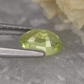 Crisoberillo Giallo medio naturale da 0.65 ct, Taglio ovale, VVS
