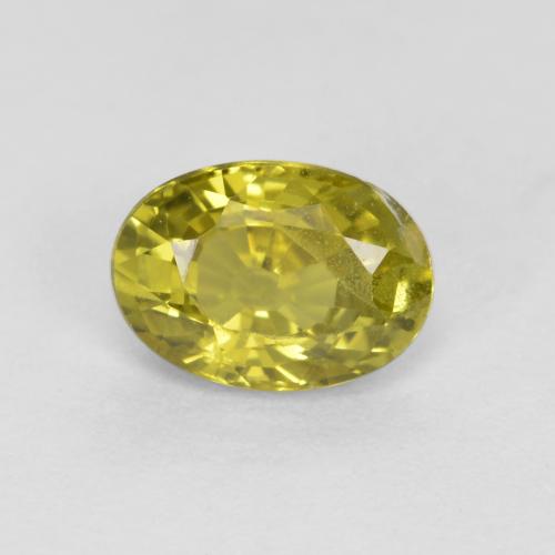 Crisoberillo naturale giallo da 0,57 ct, taglio ovale, VVS-VS