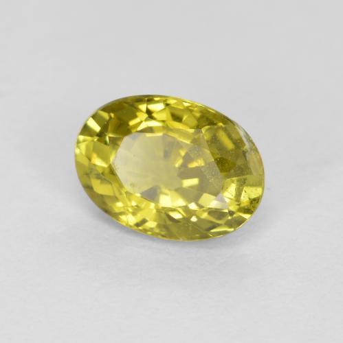 Crisoberillo naturale giallo da 0,57 ct, taglio ovale, VVS-VS