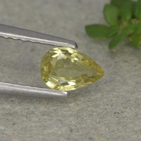 Crisoberillo Giallo medio naturale da 0.45 ct, Forma a pera, VVS