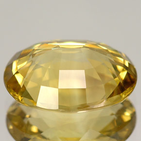 Crisoberillo naturale giallo da 5,20 ct, taglio ovale, VVS
