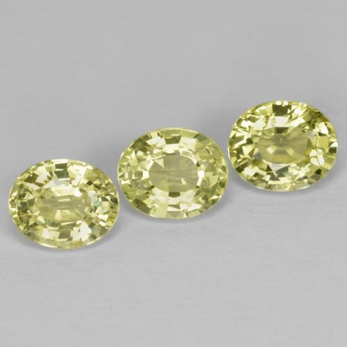 Crisoberillo naturale giallo da 1,58 ct, taglio ovale, VVS-VS
