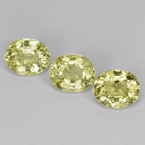 Crisoberillo naturale giallo da 1,58 ct, taglio ovale, VVS-VS