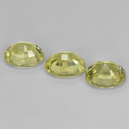 Crisoberillo naturale giallo da 1,58 ct, taglio ovale, VVS-VS