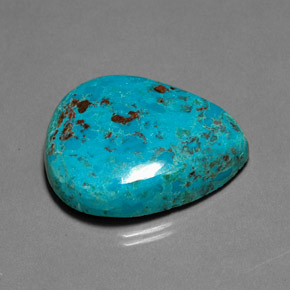 Crisocolla naturale multicolore da 34,91 ct, taglio a pera, opaco