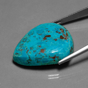 Crisocolla naturale multicolore da 34,91 ct, taglio a pera, opaco