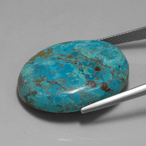 Crisocolla naturale multicolore da 41,09 ct, taglio ovale, opaco