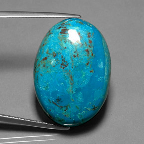 Crisocolla naturale multicolore da 36,15 ct, taglio ovale, opaco