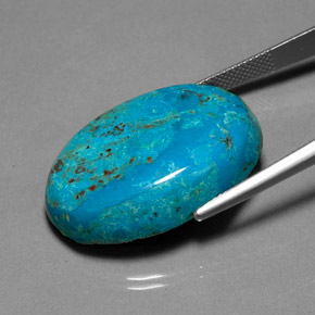 Crisocolla naturale multicolore da 36,15 ct, taglio ovale, opaco