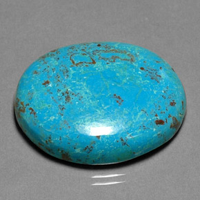 Crisocolla naturale multicolore da 30,84 ct, taglio ovale, opaco