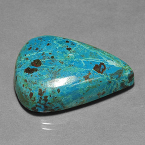 Crisocolla naturale multicolore da 36,53 ct, taglio a pera, opaco
