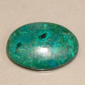 Crisocolla naturale multicolore da 16,38 ct, taglio ovale, opaco