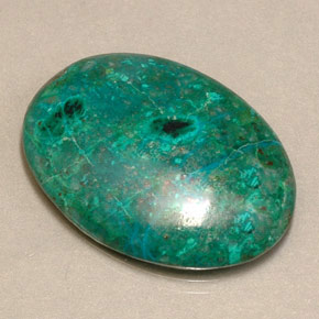 Crisocolla naturale multicolore da 16,38 ct, taglio ovale, opaco