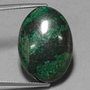 Crisocolla naturale multicolore da 31,04 ct, taglio ovale, opaco