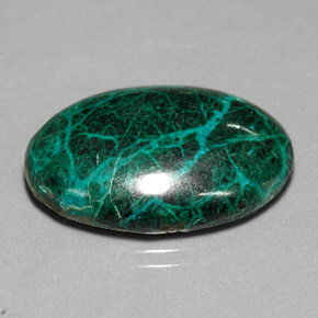 Crisocolla naturale multicolore da 26,69 ct, taglio ovale, opaco