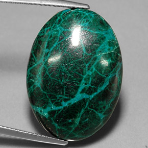 Crisocolla naturale multicolore da 26,69 ct, taglio ovale, opaco