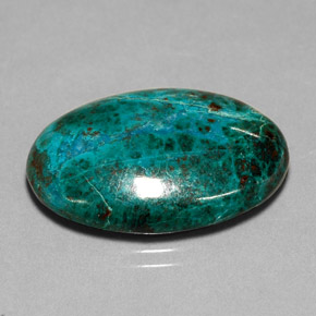 Crisocolla naturale multicolore da 21,92 ct, taglio ovale, opaco