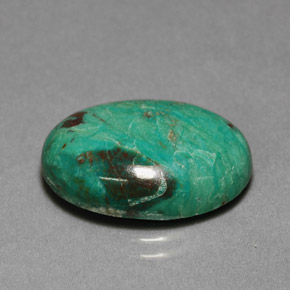 Crisocolla naturale verde da 7,78 ct, taglio ovale, opaco