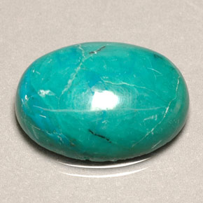 Crisocolla naturale verde da 8,90 ct, taglio ovale, opaco