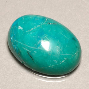 Crisocolla naturale verde da 8,90 ct, taglio ovale, opaco