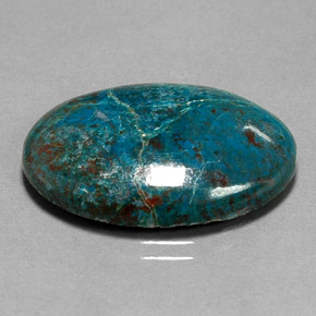 Crisocolla naturale multicolore da 16,93 ct, taglio ovale, opaco
