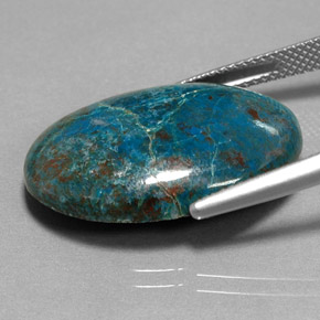 Crisocolla naturale multicolore da 16,93 ct, taglio ovale, opaco